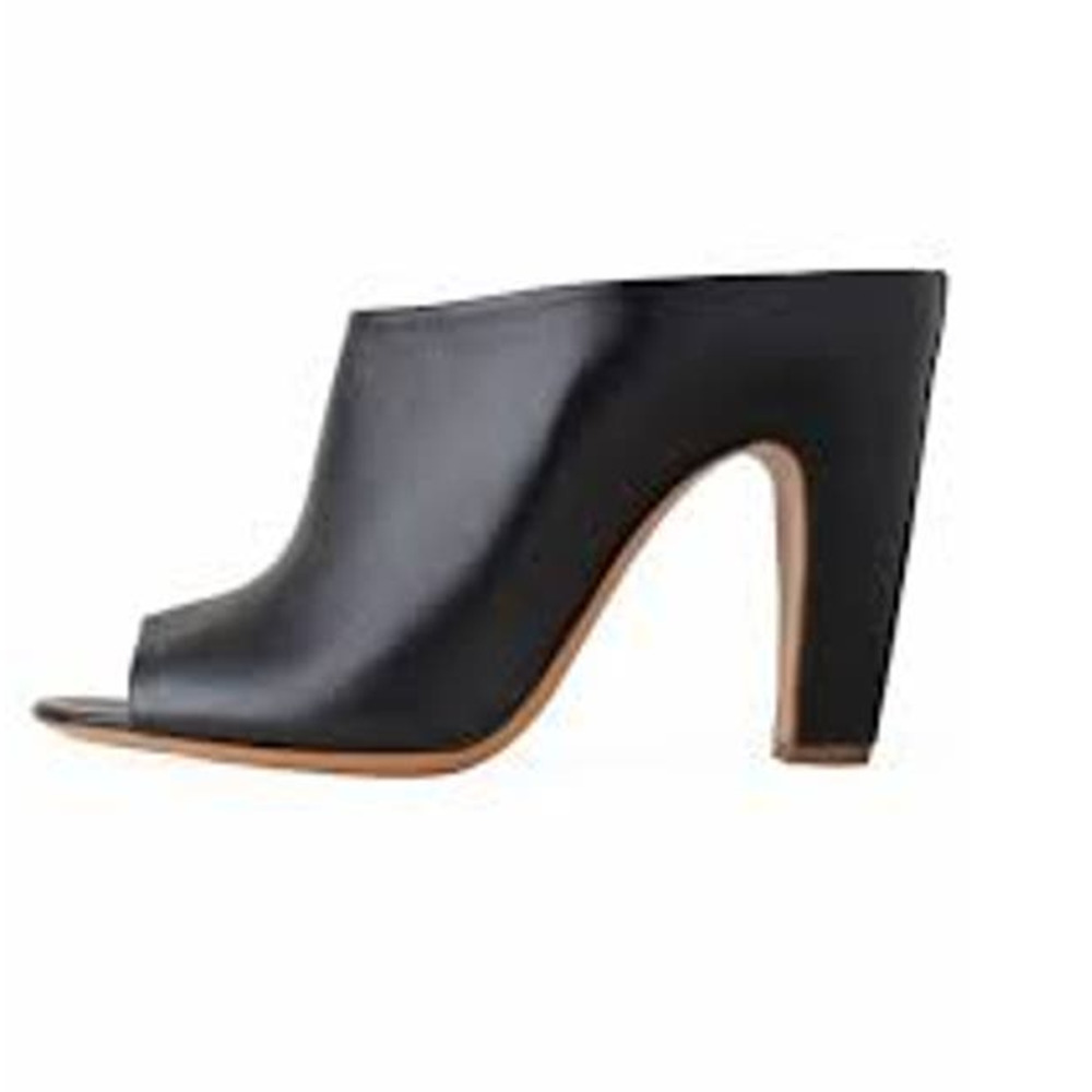 Maison Martin Margiela Leather Curved Heel Mules